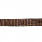 Cinturón de Piel Grabada Caiman Cola Cafe con Hebilla Metálica Texas - TMB20572 - Tanner Mark Boots