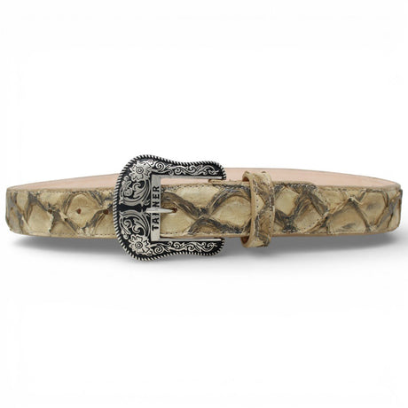 Cinturón de Pirarucu Con Hebilla Metálica Texas Arena - TMXB201327 - Tanner Mark Boots
