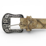 Cinturón de Pirarucu Con Hebilla Metálica Texas Arena - TMXB201327 - Tanner Mark Boots