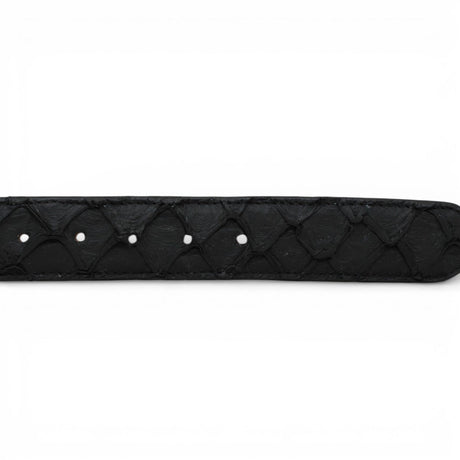 Cinturón de Pirarucu Con Hebilla Metálica Texas Negro Matte - TMXB208004 - Tanner Mark Boots