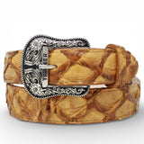 Cinturón de Pirarucu Con Hebilla Metálica Texas Oryx - TMXB201310 - Tanner Mark Boots