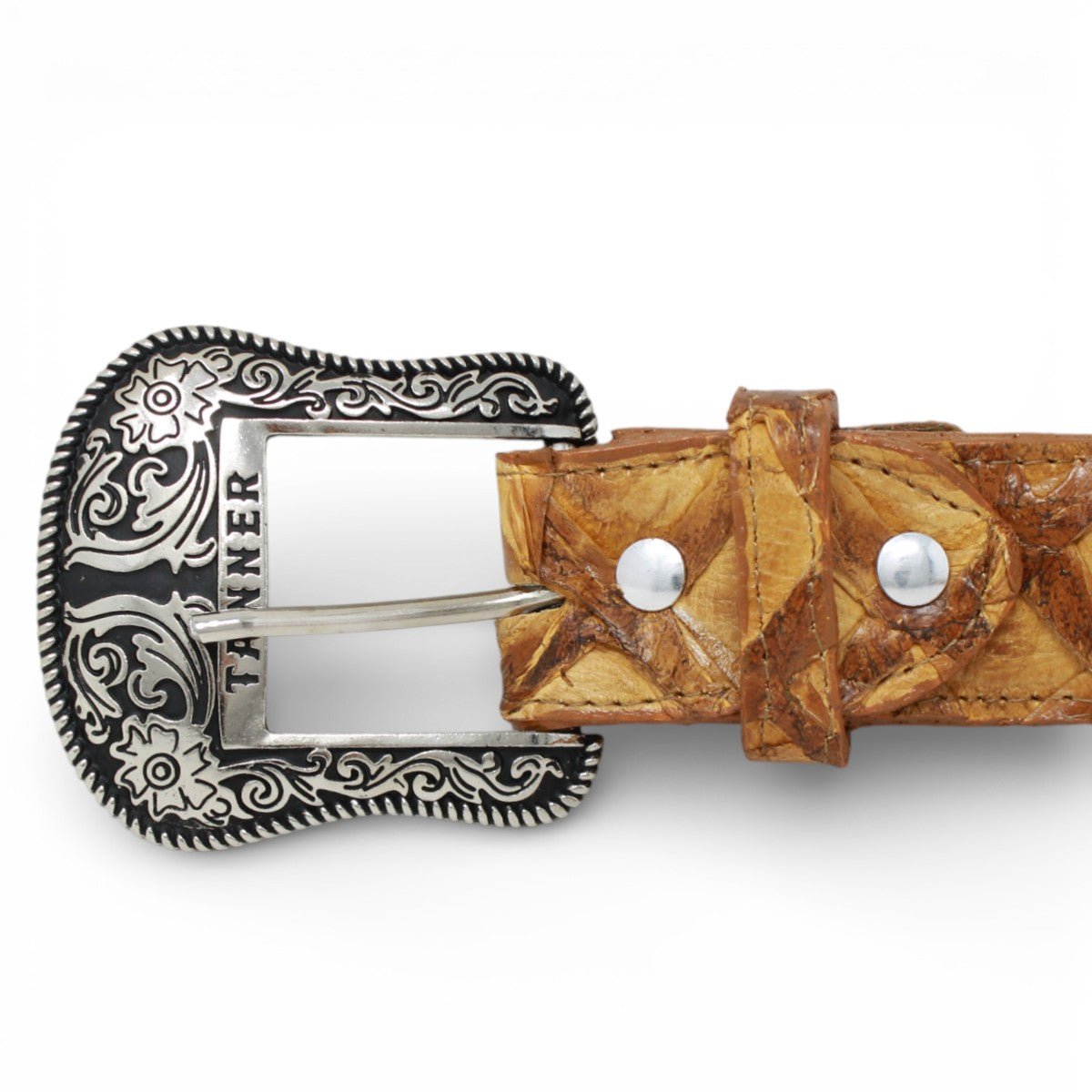Cinturón de Pirarucu Con Hebilla Metálica Texas Oryx - TMXB201310 - Tanner Mark Boots