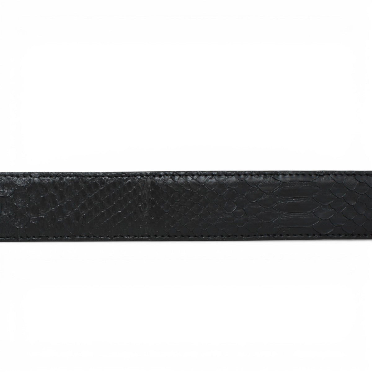 Cinturon de Piton Original en Negro Hebilla Metalica Texas - Tanner Mark Boots