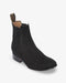 Classic Suede Chelsea Boots Black - Quincy Boots