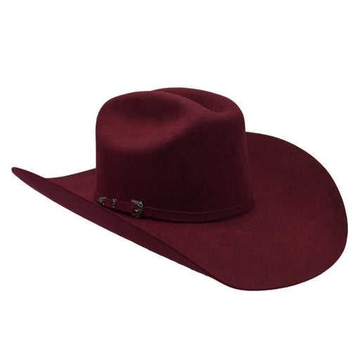 Cowboy Felt Hat 50X Texas Shape Burgundy - Joe Boots