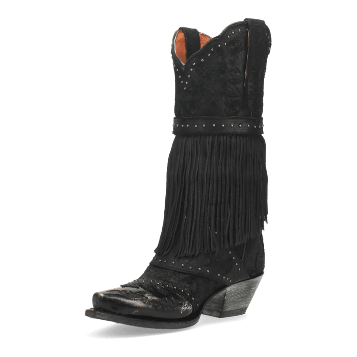 Dan Post Women's Bed of Roses Snip Toe Leather Boots - Black - Dan Post Boots