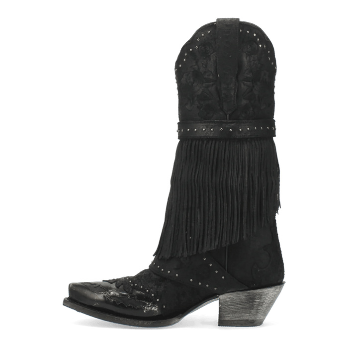 Dan Post Women's Bed of Roses Snip Toe Leather Boots - Black - Dan Post Boots