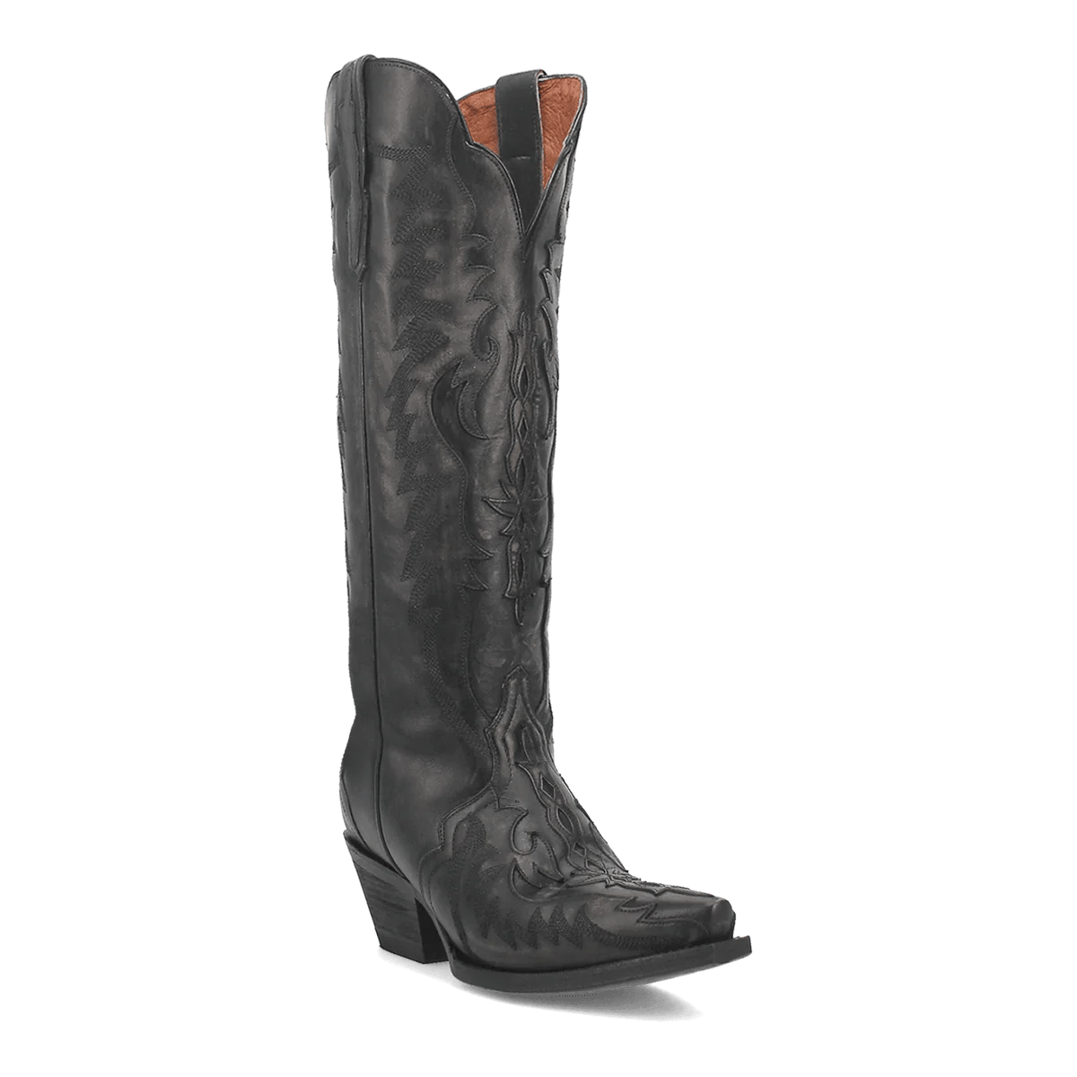 Dan Post Women's Hallie Snip Toe Leather Tall Boots - Black