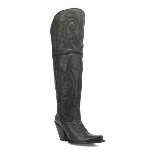 Dan Post Women's Jilted Snip Toe Leather Tall Boots - Black - Dan Post Boots