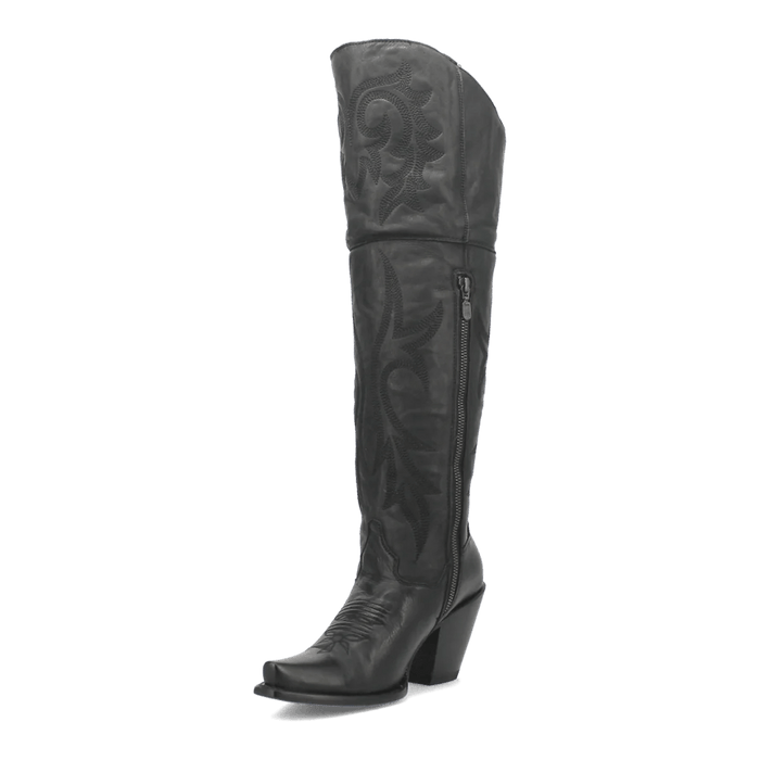 Dan Post Women's Jilted Snip Toe Leather Tall Boots - Black - Dan Post Boots