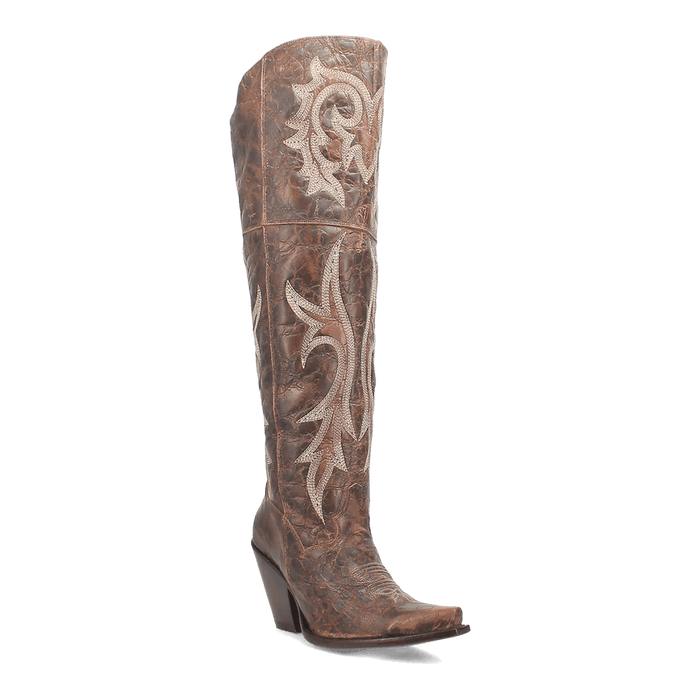 Dan Post Women's Jilted Snip Toe Leather Tall Boots - Brown - Dan Post Boots