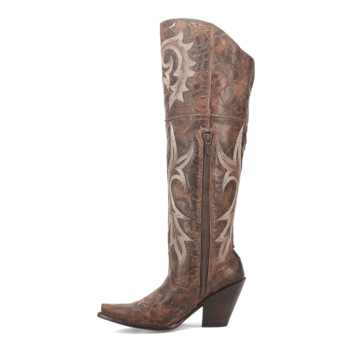 Dan Post Women's Jilted Snip Toe Leather Tall Boots - Brown - Dan Post Boots