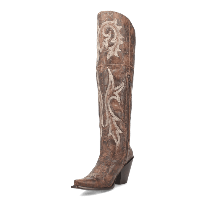 Dan Post Women's Jilted Snip Toe Leather Tall Boots - Brown - Dan Post Boots