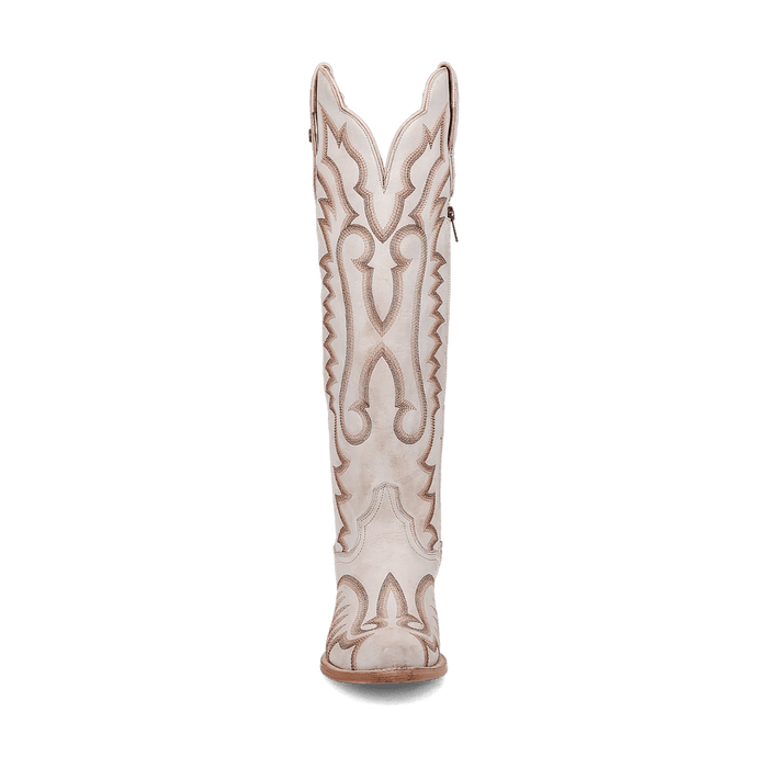 Dan Post Women's Josie Snip Toe Leather Tall Boots - White - Dan Post Boots