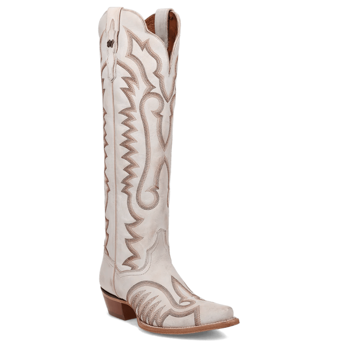 Dan Post Women's Josie Snip Toe Leather Tall Boots - White