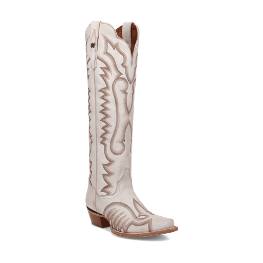 Dan Post Women's Josie Snip Toe Leather Tall Boots - White - Dan Post Boots