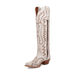 Dan Post Women's Josie Snip Toe Leather Tall Boots - White - Dan Post Boots