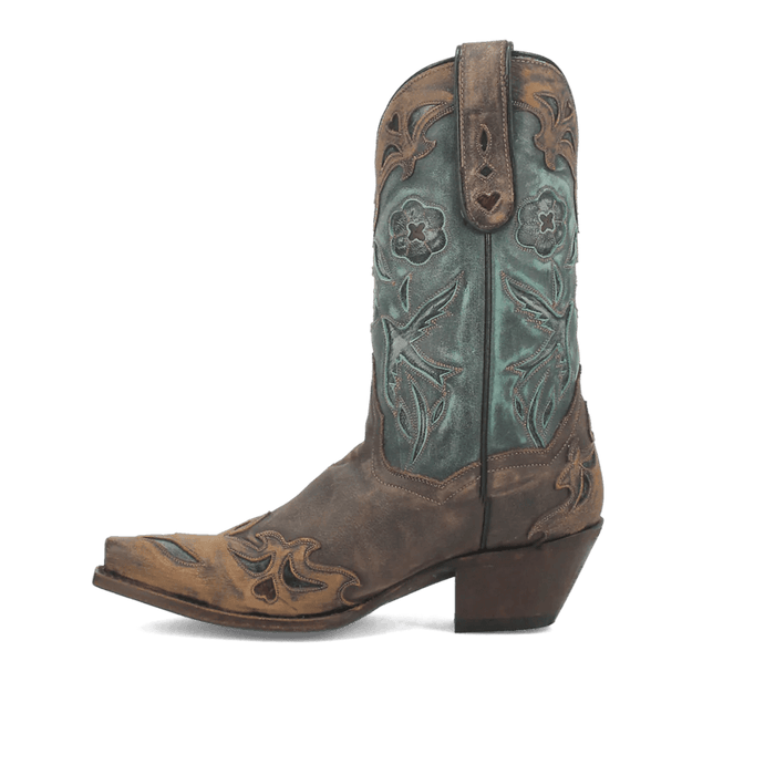 Dan Post Women's Vintage Bluebird Snip Toe Leather Boots - Chocolate - Dan Post Boots