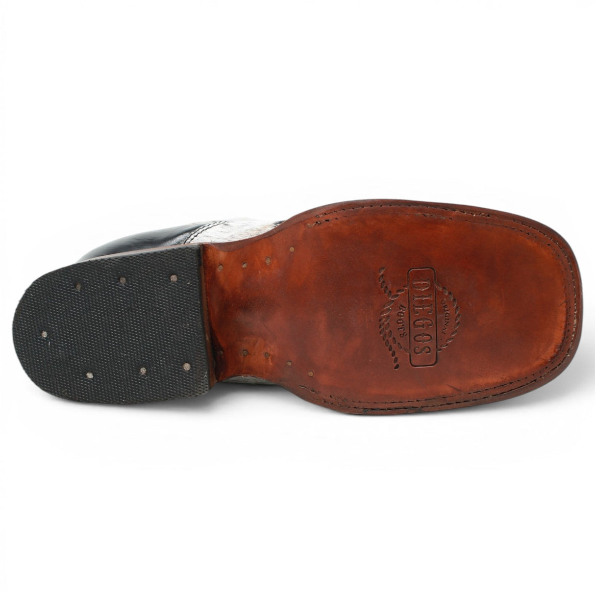 Genuine Cowhide Fur Leather Ankle Boots with Wide Square Toe - Rodeo Imports