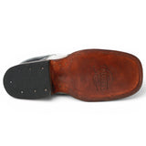 Genuine Cowhide Fur Leather Ankle Boots with Wide Square Toe - Rodeo Imports