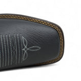 El Besserro Men's Square Toe Leather Ankle Boots Black - Hooch