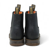 El Besserro Men's Square Toe Leather Ankle Boots Black - Hooch