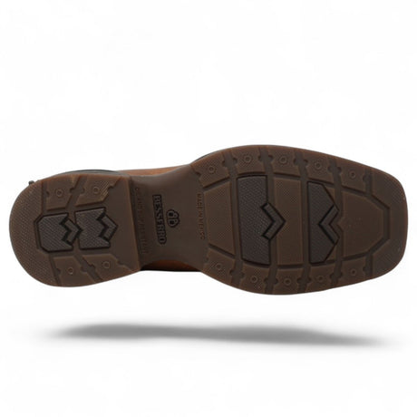 El Besserro Men's Square Toe Leather Ankle Boots Honey - Hooch