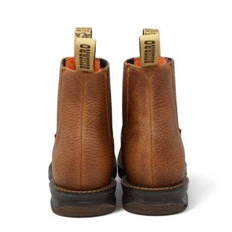 El Besserro Men's Square Toe Leather Ankle Boots Honey - Hooch