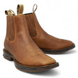 El Besserro Men's Square Toe Leather Ankle Boots Honey - Hooch