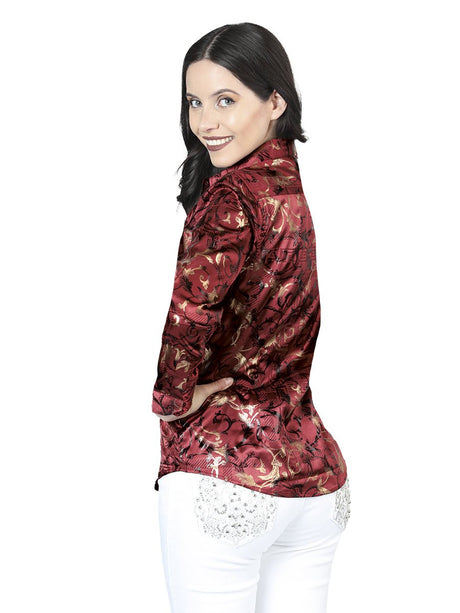 El General Burgundy Casual Long - Sleeve Shirt 44595 - Diana Zapateria Inc