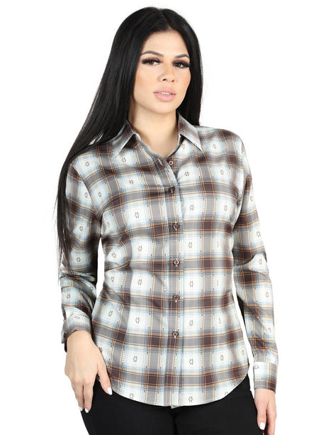 El General - Casual Long - Sleeve Shirt - Brown/Sand 44717 - Diana Zapateria Inc