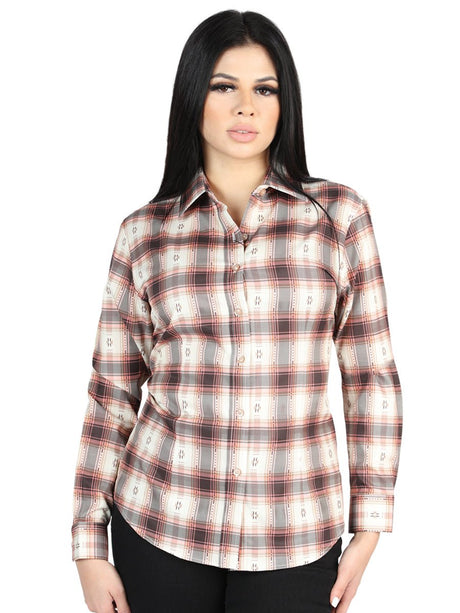 El General - Casual Long - Sleeve Shirt - Orange Beige 44716 - Diana Zapateria Inc