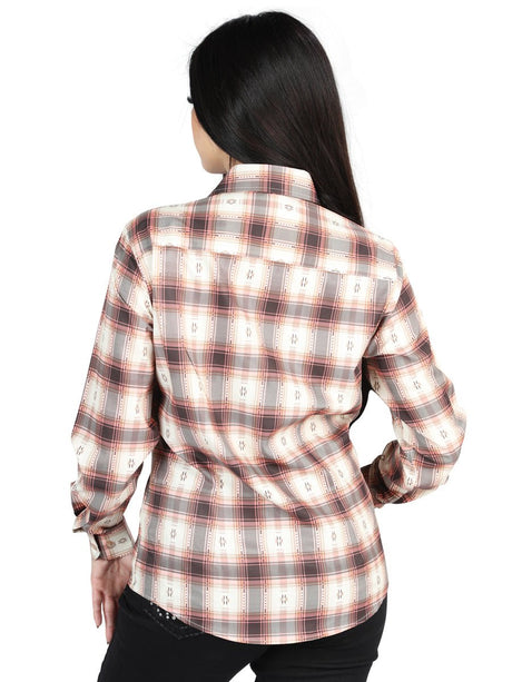 El General - Casual Long - Sleeve Shirt - Orange Beige 44716 - Diana Zapateria Inc