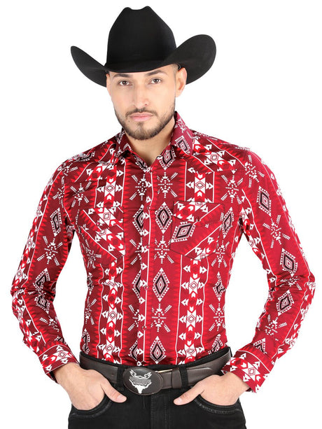 El General - Casual Long Sleeve Shirt - Red 44504 - Diana Zapateria Inc