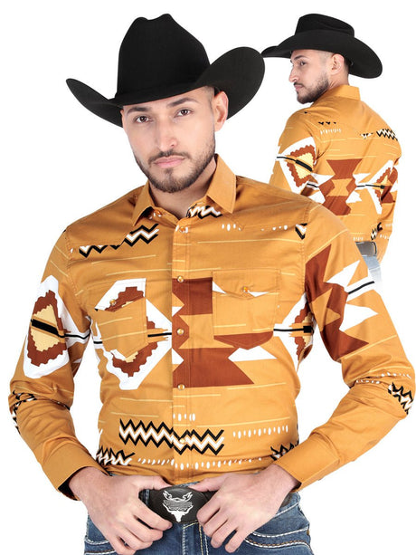 El General - Casual Long Sleeve Shirt - Taupe 44499 - Diana Zapateria Inc