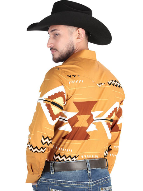 El General - Casual Long Sleeve Shirt - Taupe 44499 - Diana Zapateria Inc