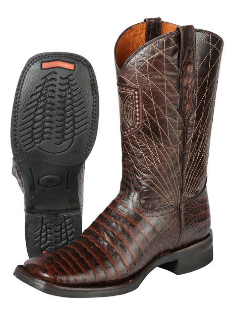 El General Rodeo - Printed Alligator leather boots - Brown 44672 - Diana Zapateria Inc