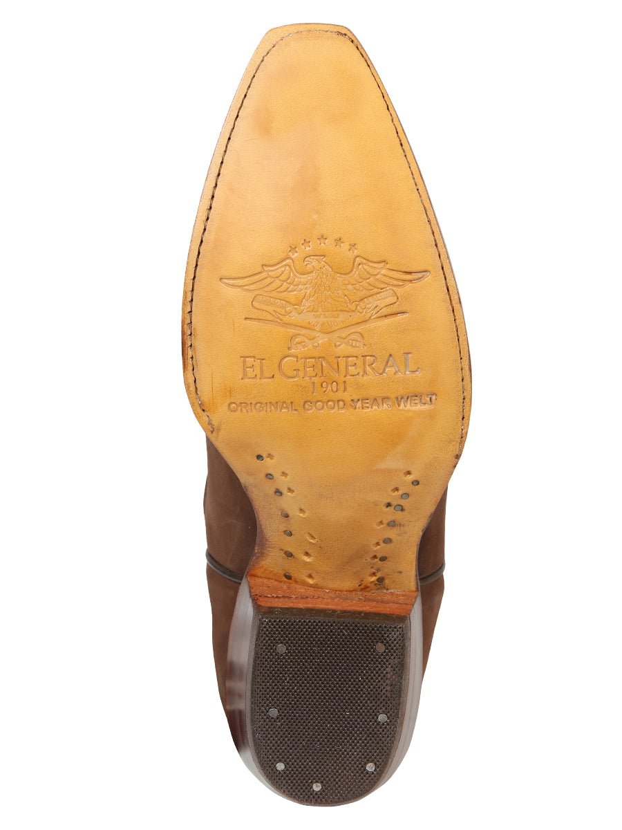 El General Women’s Embroidered Western Boots - Brown 45792 - Diana Zapateria Inc