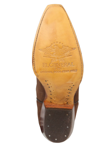 El General Women’s Embroidered Western Boots - Brown 45792 - Diana Zapateria Inc