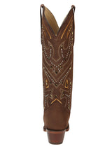 El General Women’s Embroidered Western Boots - Brown 45792 - Diana Zapateria Inc