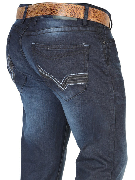 El Norteño Skinny Stretch Denim Pants In Dark Blue 126634 - Diana Zapateria Inc