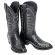El Reparo Men's Print Caiman Tail Round Toe Boots - Black - Tanner Mark Boots