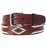 Embossed Oil Tan Leather Belt Black - ImporMexico