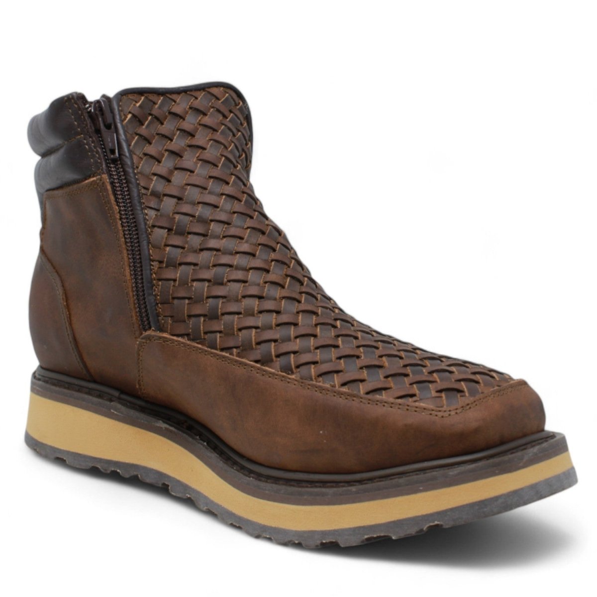 Petatillo Square Toe Double Density Work Boots Brown Double