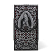 Funda para Smartphone de Cuero Corte Laser Original Virgen De Guadalupe en Plata - A&A Boots