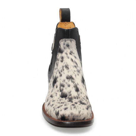 Genuine Cowhide Hair Square Toe Ankle Boots - Hooch Boots