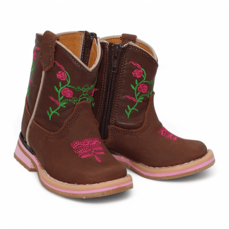 Girl's Genuine Leather Square Toe Boots - Hooch Boots