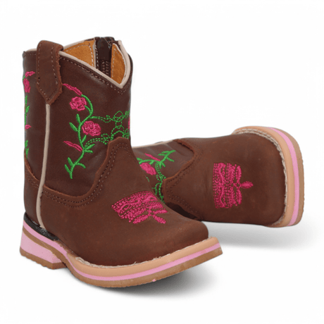 Girl's Genuine Leather Square Toe Boots - Hooch Boots