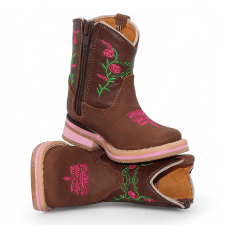 Girl's Genuine Leather Square Toe Boots - Hooch Boots