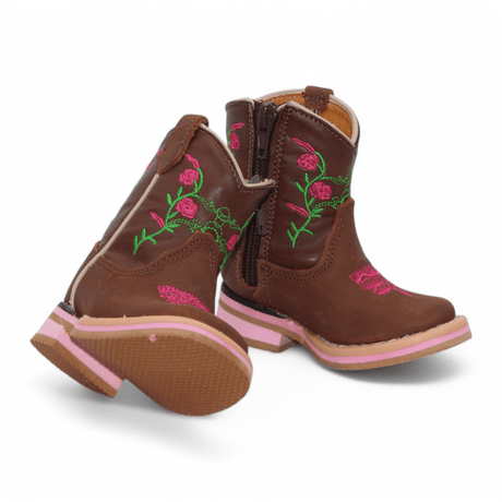 Girl's Genuine Leather Square Toe Boots - Hooch Boots